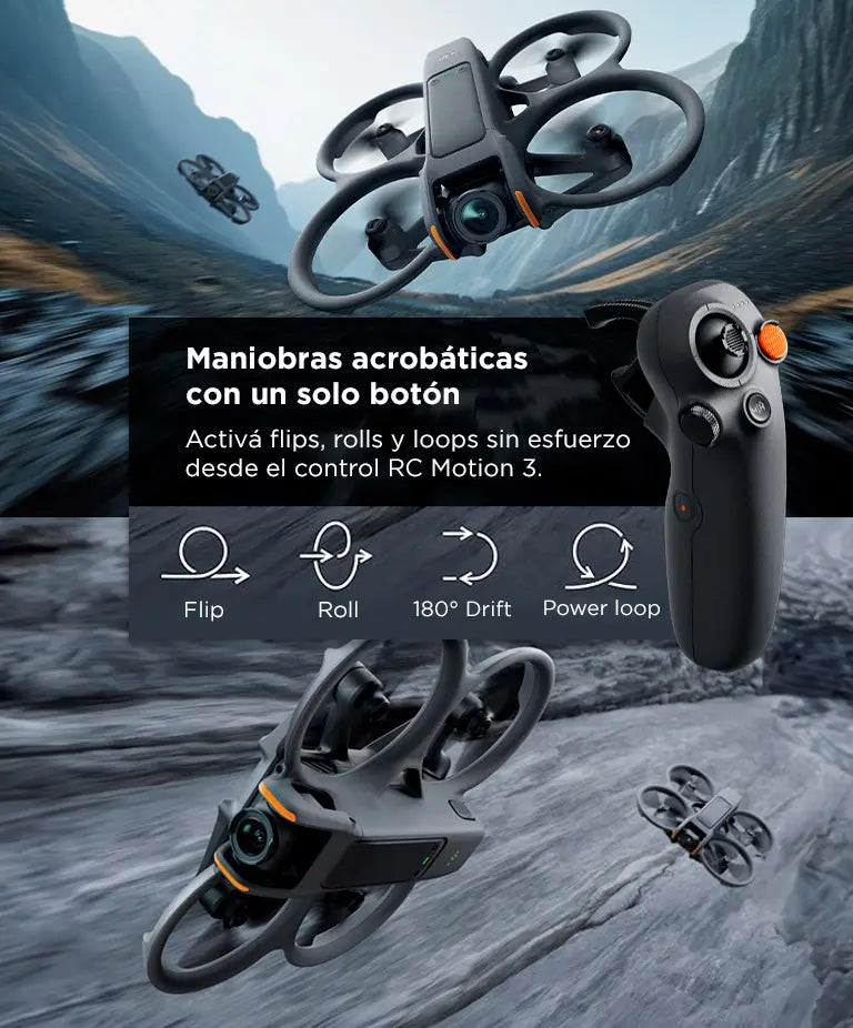Drone DJI Avata 2 Fly More Combo FPV 4K O4 3 Baterias Goggles 3 - LIQUIDACIÓN! 🔥
