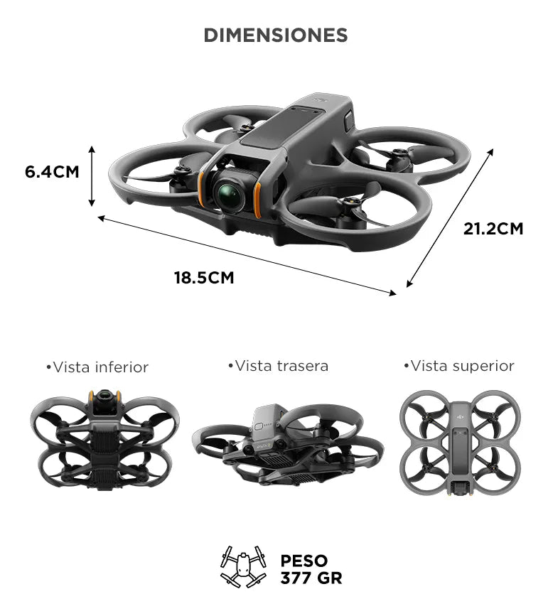 Drone DJI Avata 2 Fly More Combo FPV 4K O4 3 Baterias Goggles 3 - LIQUIDACIÓN! 🔥