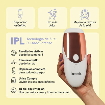 Depiladora Láser en casa Lummia IPL Pro: resultados en 12 semanas