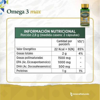 Omega 3 MAX 1000EPA/500DHA - Innovanaturals